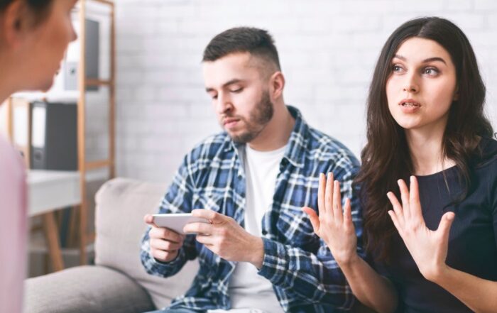 Couple in counseling session